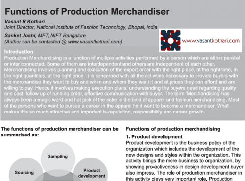 FunctionsofProductionMerchandisers